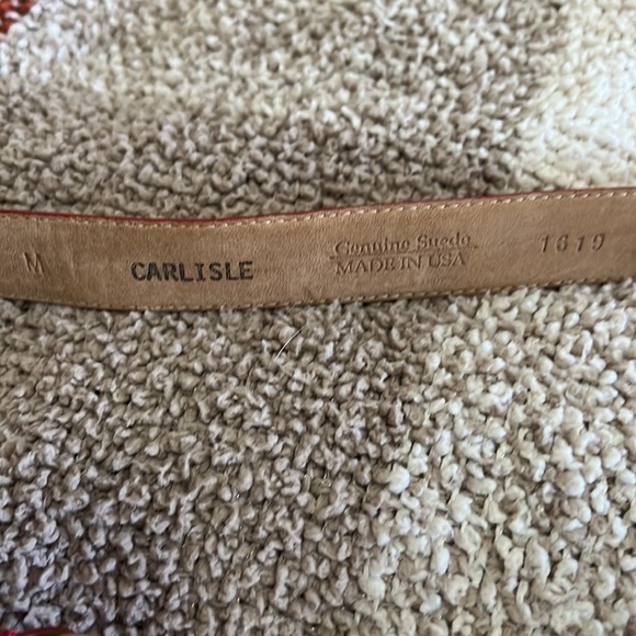 Carlisle Red Suede Belt - Picture 2 of 5